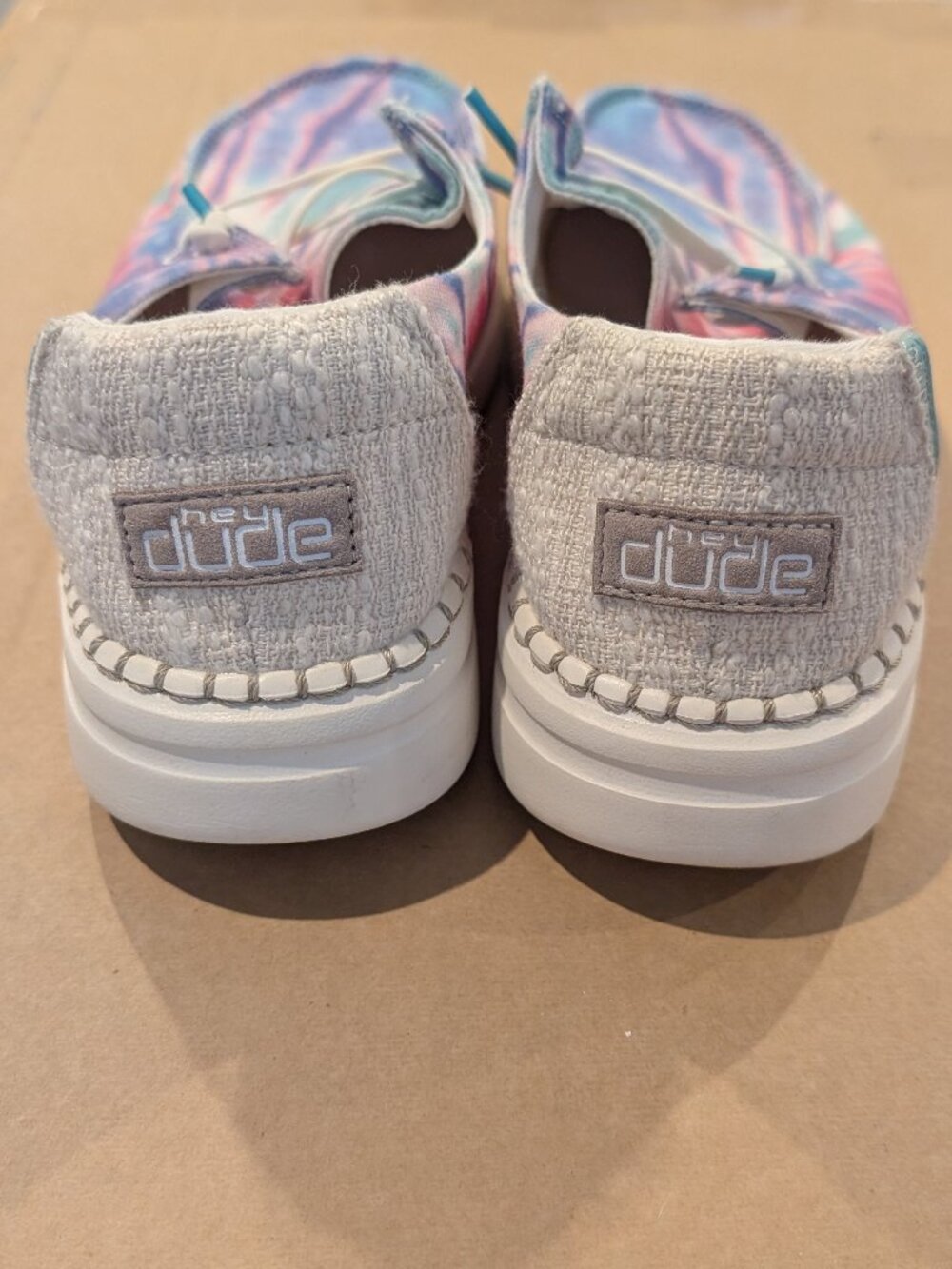 Hey Dude Wendy Rise Candy Tie Dye Platform Loafers Womens size 7 - Picture 6 of 6
